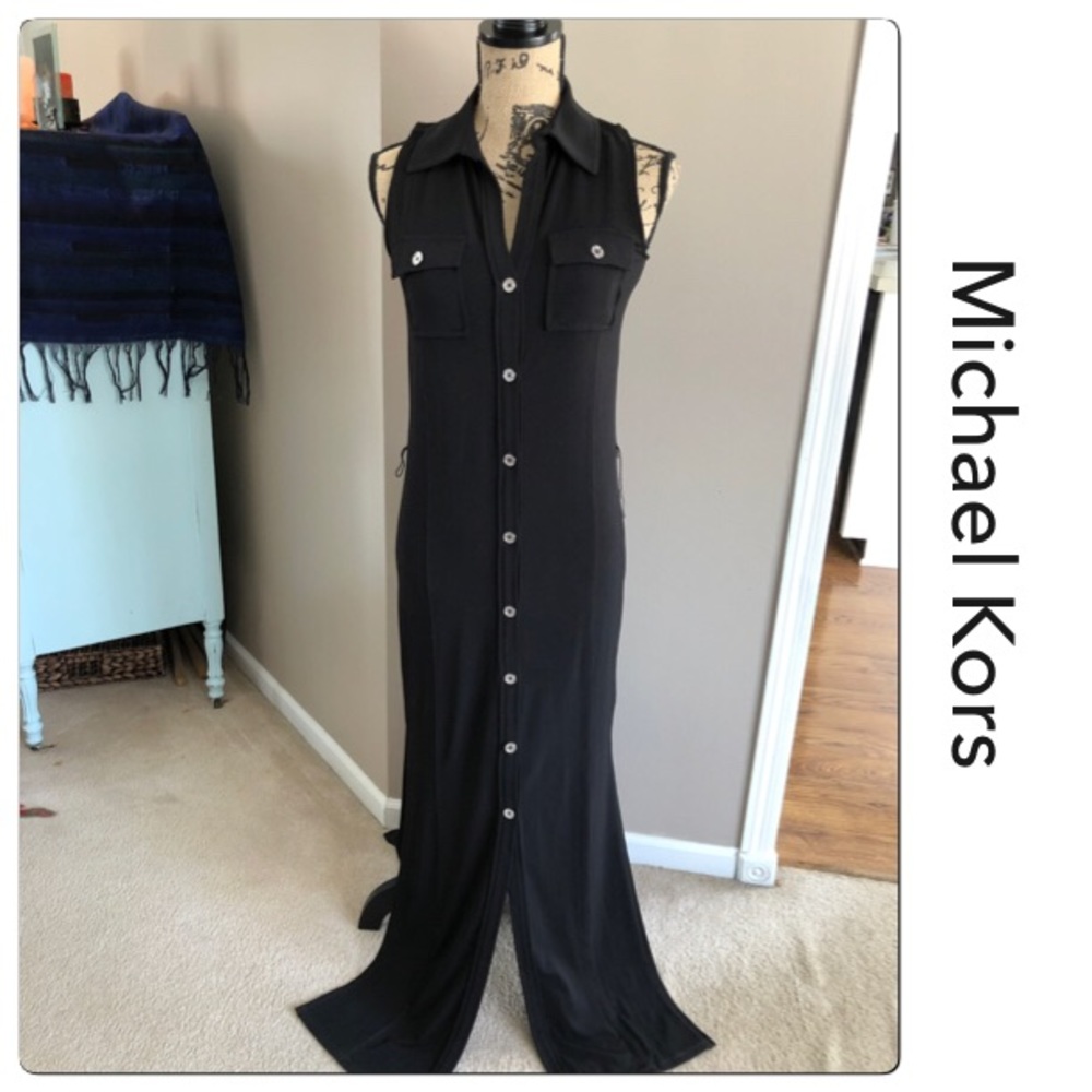 Michael Kors Sleeveless Maxi Black Dress
